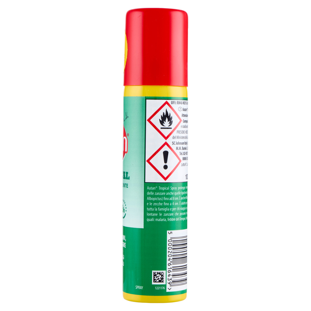 Autan Tropical Spray Insetto Repellente E Antizanzare Tigre, Comuni E Tropicali, 100ml