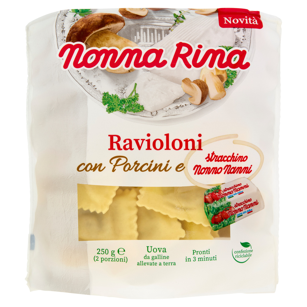Nonna Rina Ravioli Ricotta Nonna Rina Ravioloni Con Porcini E Stracchino Nonno Nanni 250 G ...