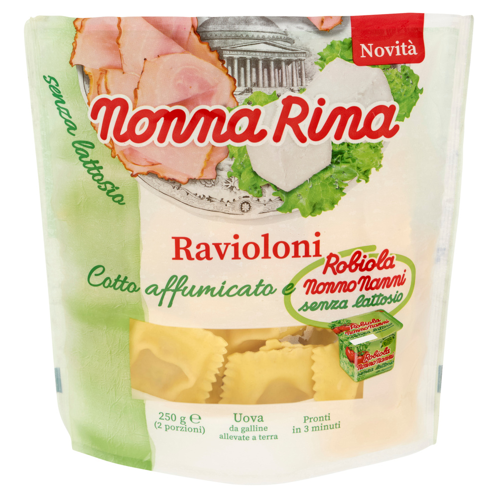 Nonna Rina Ravioli Ricotta Nonna Rina Ravioloni Cotto Affumicato E Robiola Senza Lattosio 250 G ...
