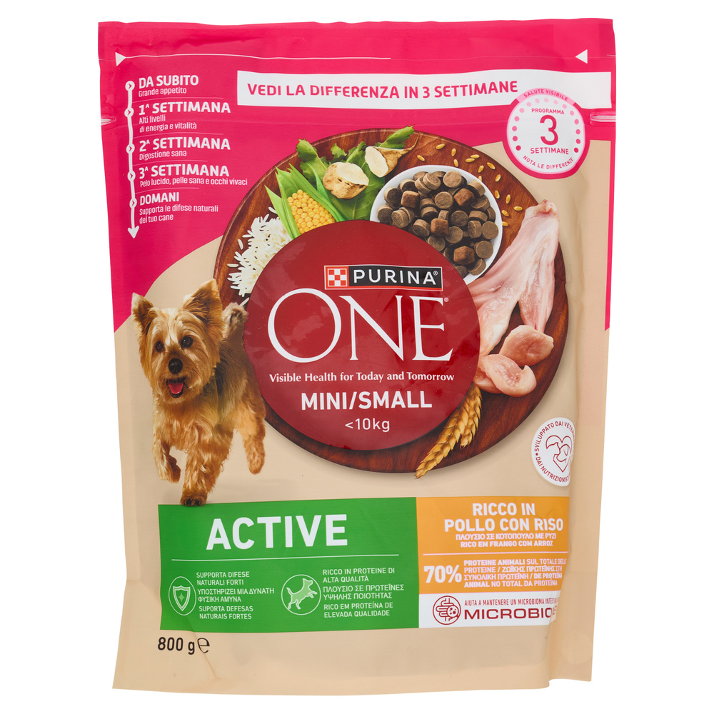 Purina One Mini/small Active Pollo Con Riso 800 G - Pet.Easycoop.com