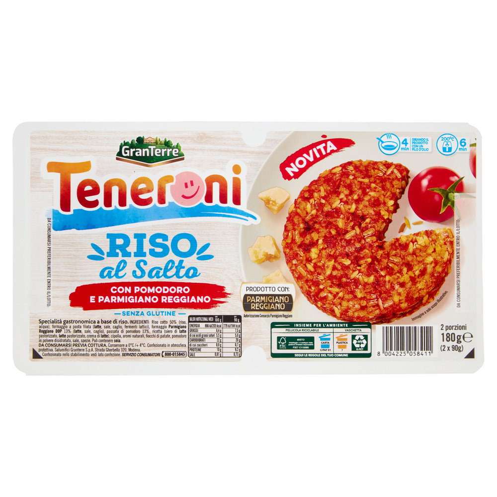 Teneroni Riso Al Salto Con Pomodoro E Parmigiano Reggiano 2 X 90 G ...