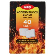 Accendifuoco Bianco Inodore Cubetti 40 Pz