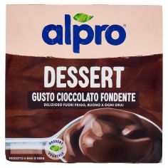 Alpro Dessert 100% Vegetale Gusto Cioccolato Fondente, Senza Lattosio, Povero Di Grassi, 4x125g