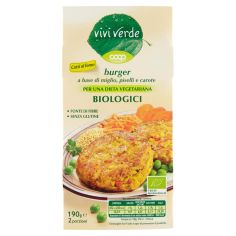 Burger A Base Di Miglio Piselli E Carote Biologici 2 X 95 G