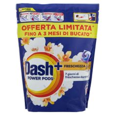 Dash Power Pods Detersivo Lavatrice Capsule + Tocco Lenor Oro E Fiori Di Vaniglia 50 Lavaggi 1160 G