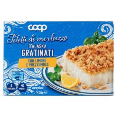 Filetti Di Merluzzo D'alaska Gratinati Con Limone E Prezzemolo Surgelati 1 Pezzo 400 G