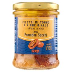 Filetti Di Tonno A Pinne Gialle All'olio Di Oliva Con Pomodori Secchi 190 G