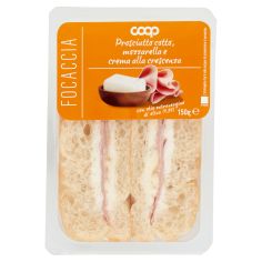 Focaccia Prosciutto Cotto, Mozzarella E Crema Alla Crescenza 150 G