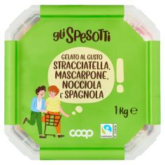Gelato Al Gusto Stracciatella, Mascarpone, Nocciola E Spagnola 1 Kg