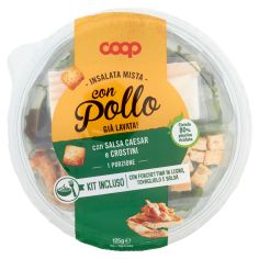 Insalata Mista Con Pollo Con Salsa Caesar E Crostini 125 G