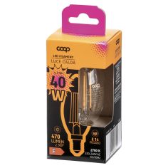 Led Candela Trasparente Luce Calda 40w E14 470 Lumen 360°