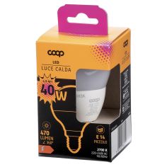 Led Sfera Bianca Luce Calda 40w E14 470 Lumen 360°