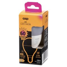 Led Sfera Luce Calda 60w E14 806 Lumen 360°