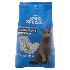 Lettiera Igienica Per Gatti Agglomerante Con Carboni Attivi 6,4 Kg