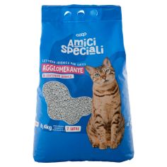 Lettiera Igienica Per Gatti Agglomerante Di Bentonite Bianca 6,4 Kg