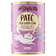 Patè Per Gatti Adulti Con Manzo 400 G