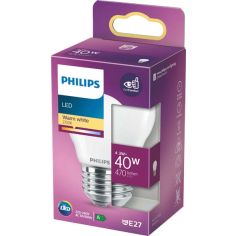 Philips Lampadina Led Sfera 40w Con Attacco E27, 2700k, Luce Calda, Non Dimmerabile