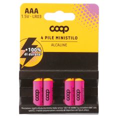 Pile Ministilo Alcaline 1,5 V / Aaa - Lr03 4 Pz