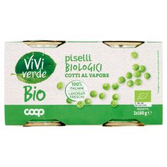 Piselli Biologici Cotti Al Vapore 2 X 160 G