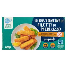 Senza Glutine 10 Bastoncini Di Filetti Di Merluzzo Surgelati 300 G