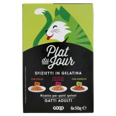 Sfizietti In Gelatina Con Pollo, Con Pollo E Tacchino, Con Agnello Gatti Adulti 6 X 50 G