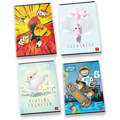 Pigna Maxi Electronic Games Notizbuch – A4, 80 Seiten, 10 Stück Sortiert, Für Schule & Büro