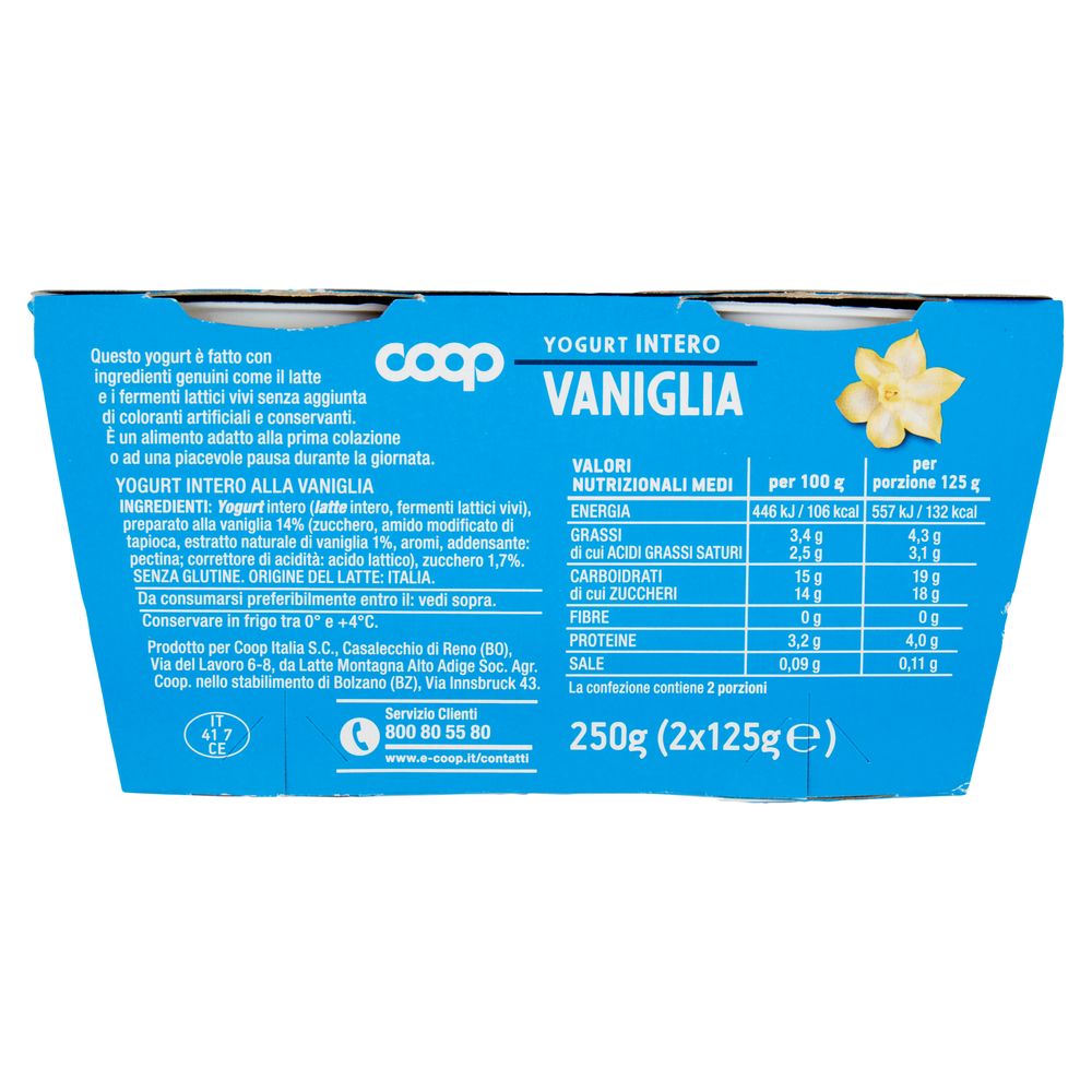 Yogurt Intero Vaniglia 2 X 125 G - Easycoop.com
